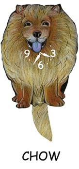 Chow Wagging Tail Clock