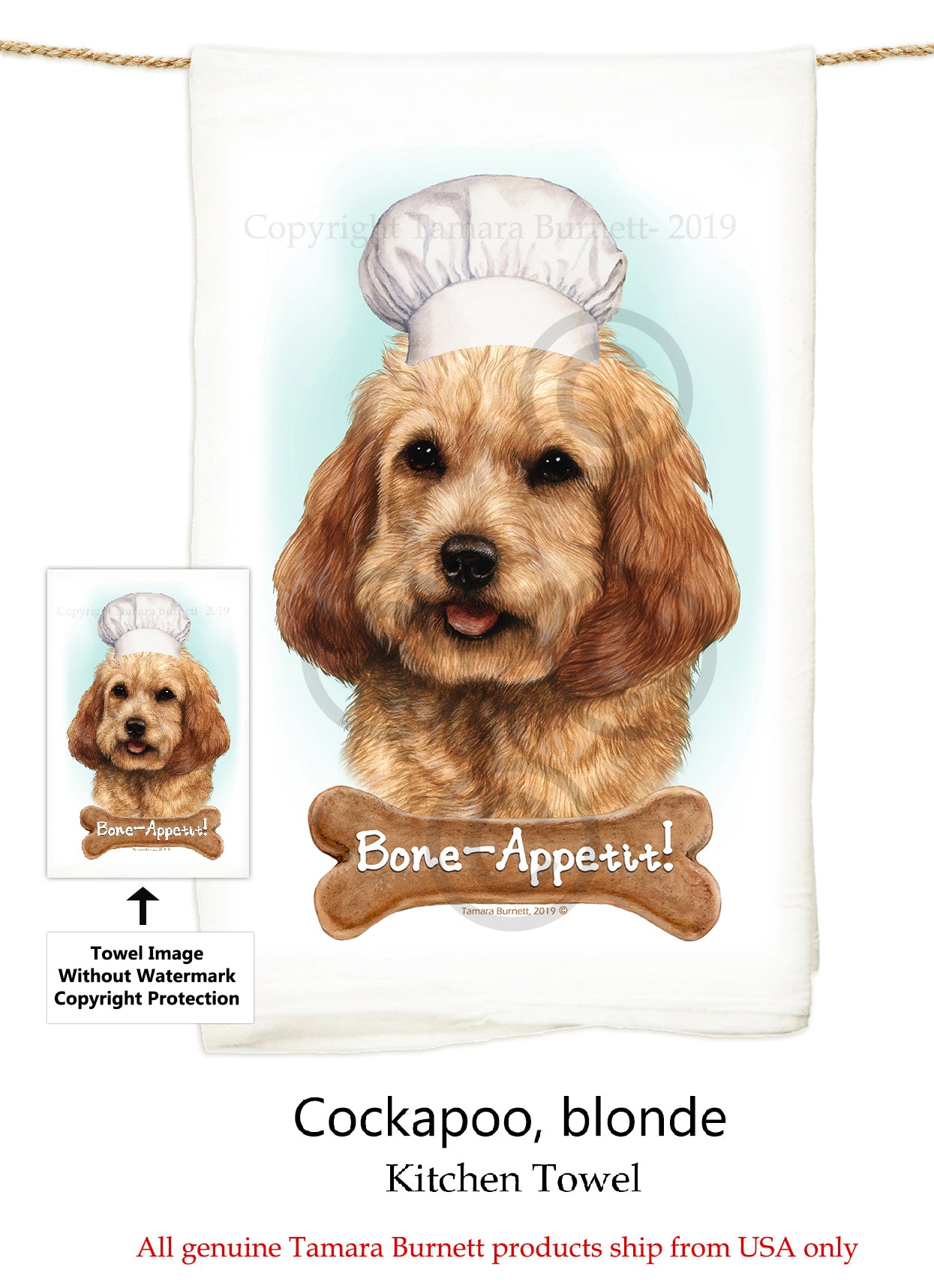 Cockapoo Flour Sack Kitchen Towel