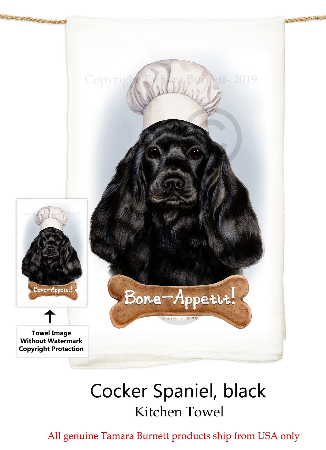 Cocker Spaniel Flour Sack Kitchen Towel