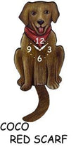 Chocolate Lab Wagging Tail Clock