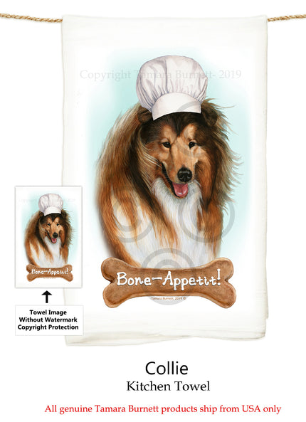 Collie Flour Sack Kitchen Towel