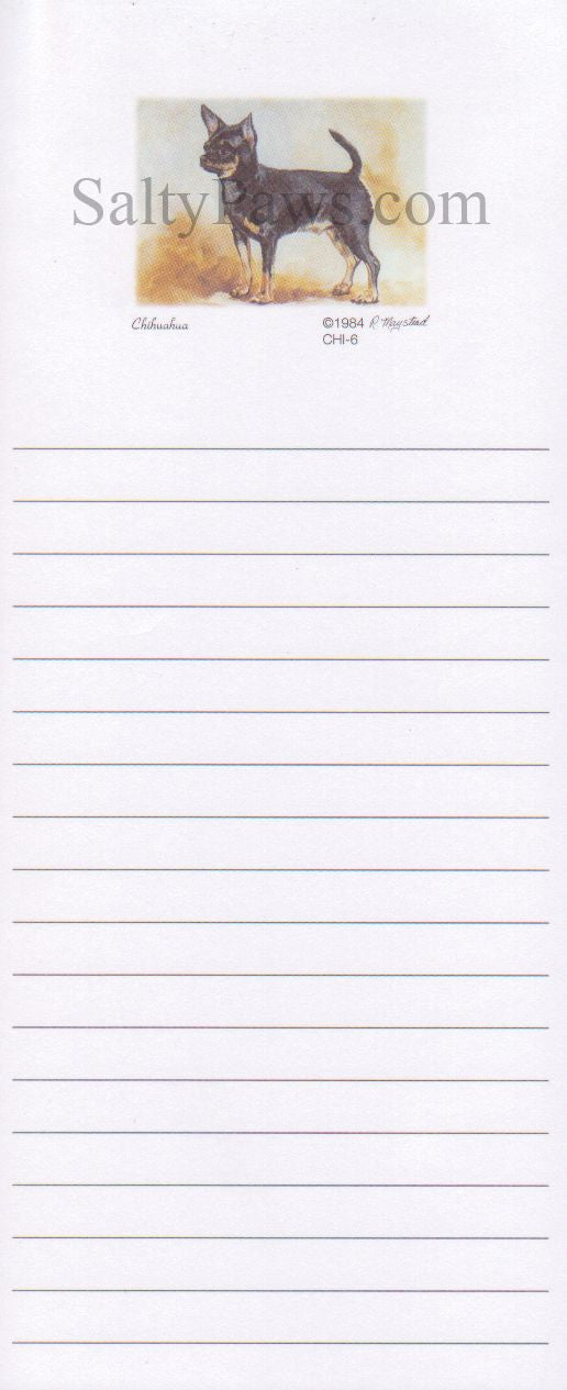 Chihuahua List Note Pad