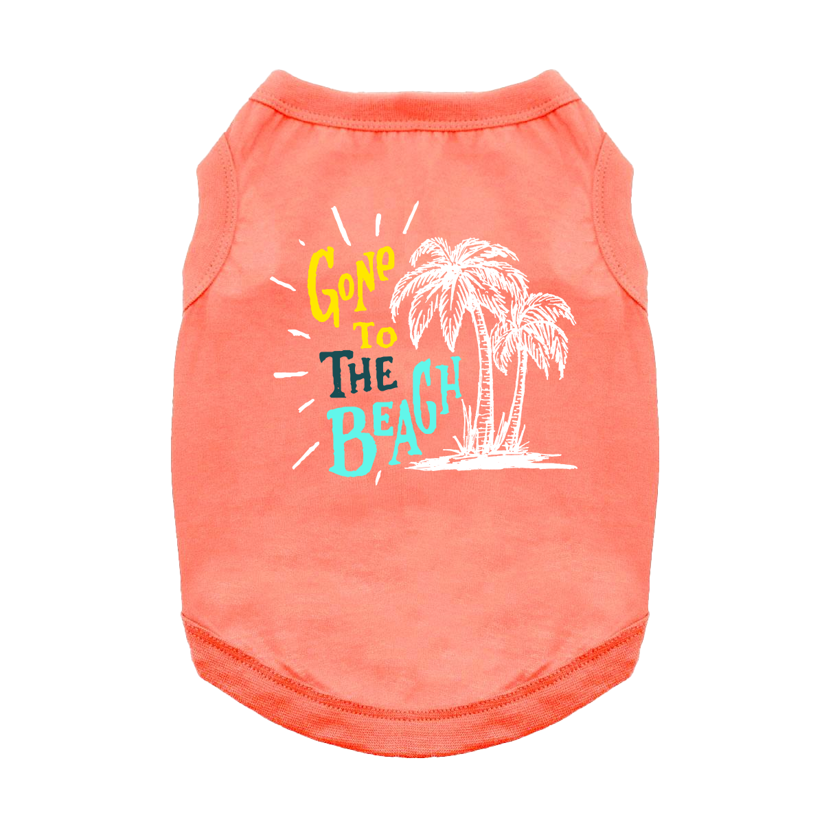 Pet Clothing Gone To The Beach Dog Shirt - Coral