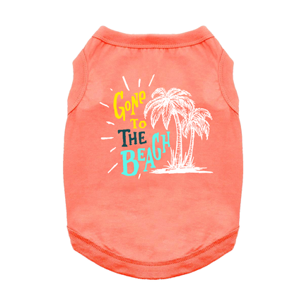 Pet Clothing Gone To The Beach Dog Shirt - Coral