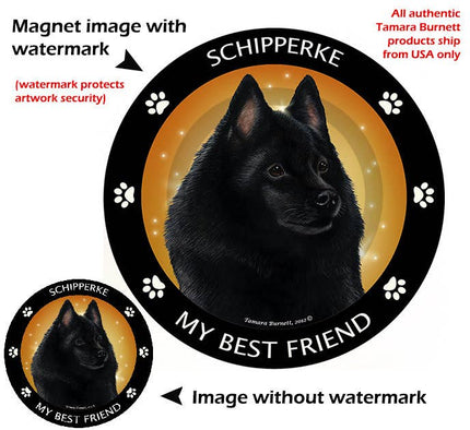 Schipperke My Best Friend Circular Magnet