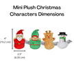 Mini Plush Christmas Dog Toy 4 Piece Set