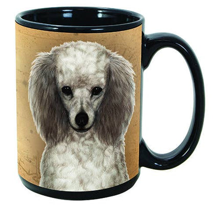 Poodle - Silver Coffee Mug Cup