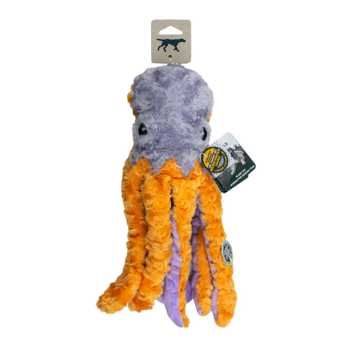 Plush Octopus with Squeaker Dog Toy - 14