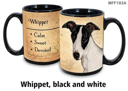 Whippet Black/White Mug Coffee Cup