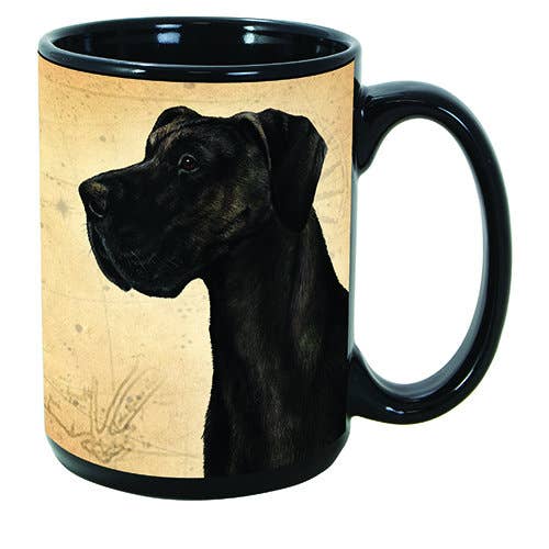 Great Dane Black Uncropped Mug Coffee Cup