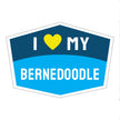 I Love My Bernedoodle Hexagon Shaped Magnet