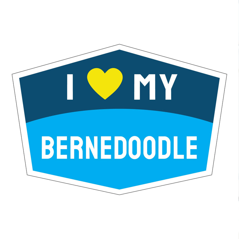I Love My Bernedoodle Hexagon Shaped Magnet