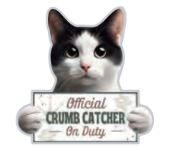 Black and White Cat Chip Clip
