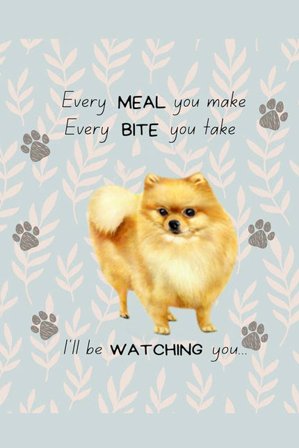 Pomeranian, oven mitt set