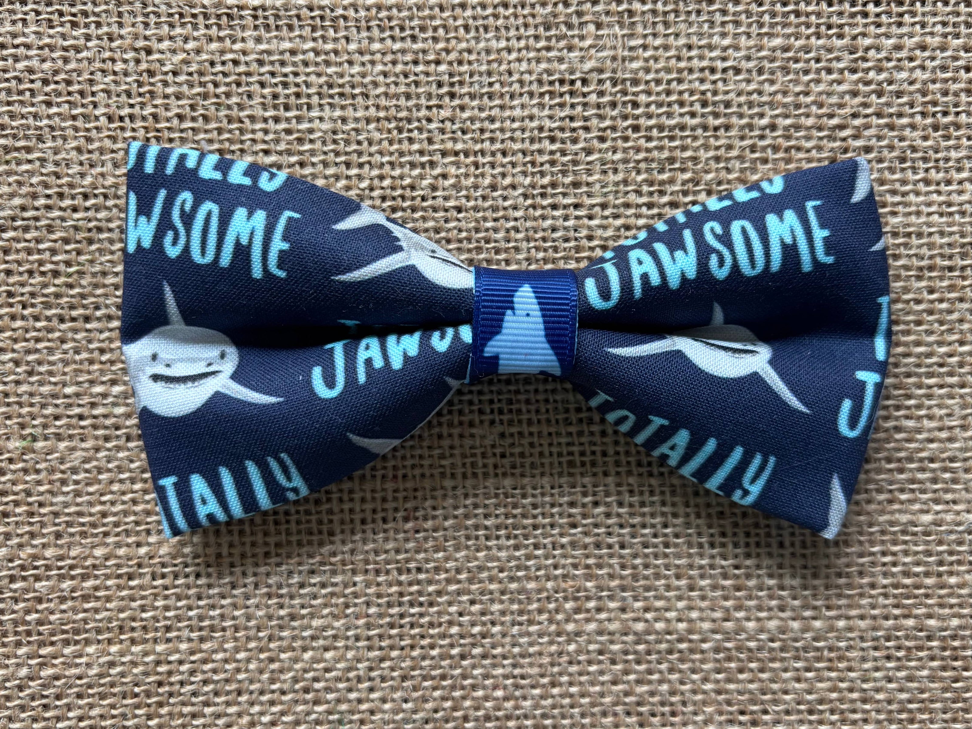 Totally Jawsome Sharks Velcro Collar Bow Tie for Cat and Dogs