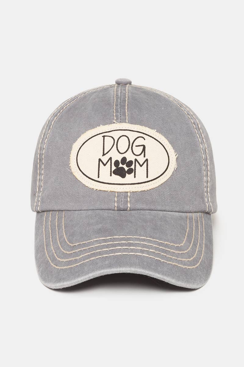 Dog Mom Canvas Patch Baseball Cap