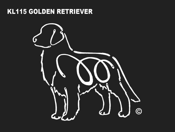 Golden Retriever K-line Window Tattoo