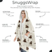 Labrador, Chocolate Snugg Wraps with Hoodie – Ultra Soft Sherpa Fleece Wrap for Pet Lovers