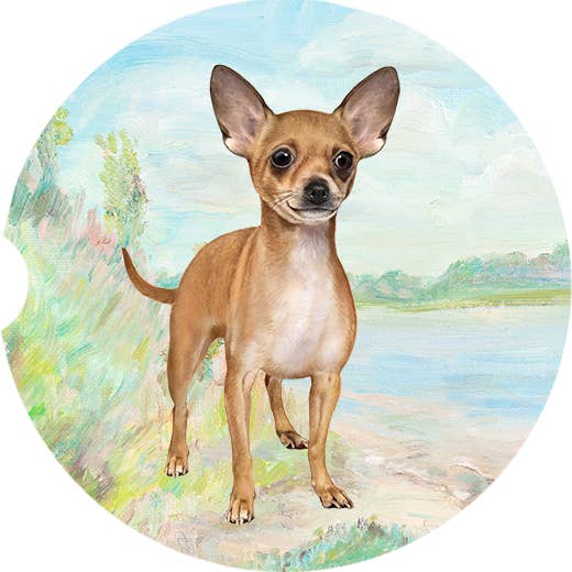 Chihuahua, Tan Car Coaster