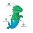 Dog Toy Dinosaur Mermaid Mer-Rex Plush Toy