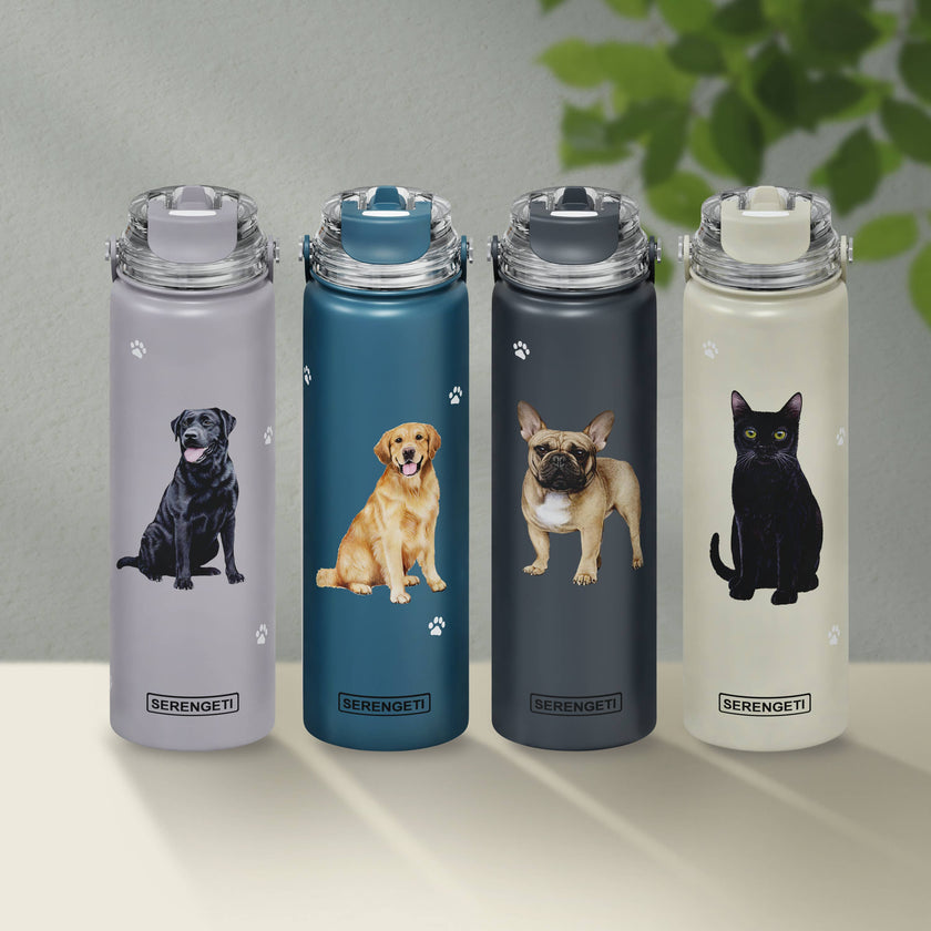 Poodle Stainless Steel Water Bottle 24 Oz. Serengeti