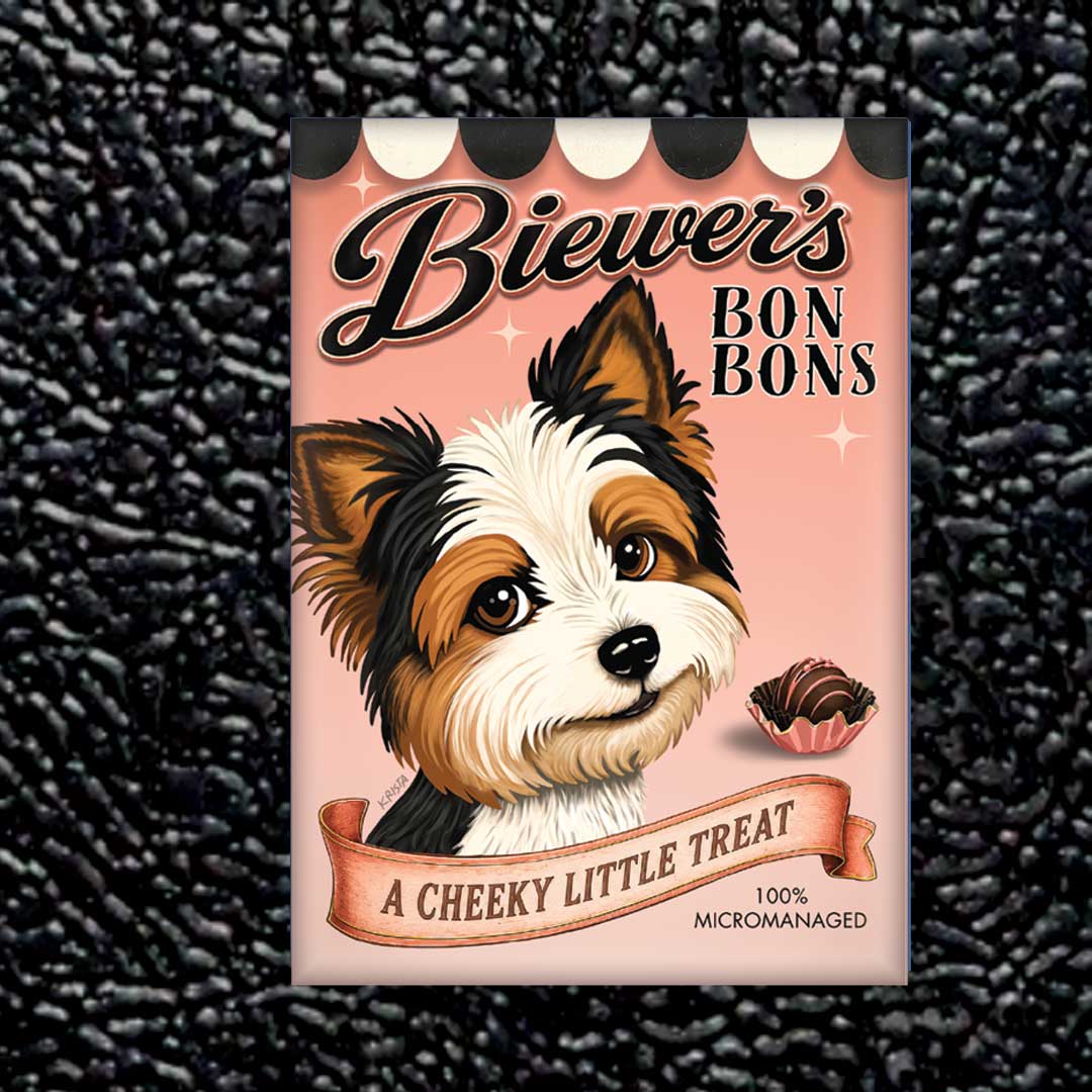 Biewer Terrier Dog Refrigerator Magnets