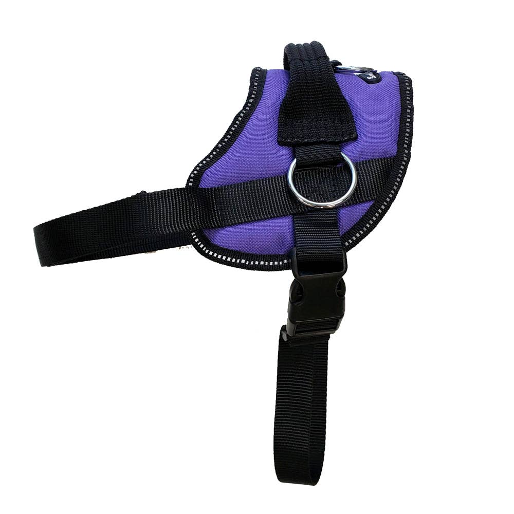Reflective No Pull Harness: Purple Plaid Reflective No Pull Harness / XL