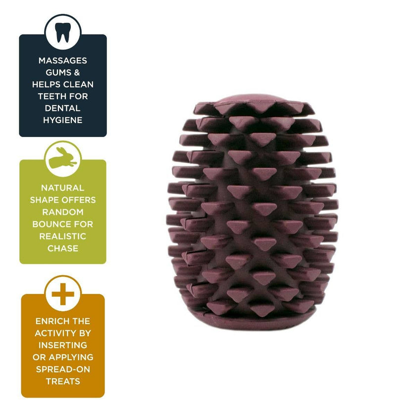 Dog Toy Pinecone Purple  Natural Rubber Toy