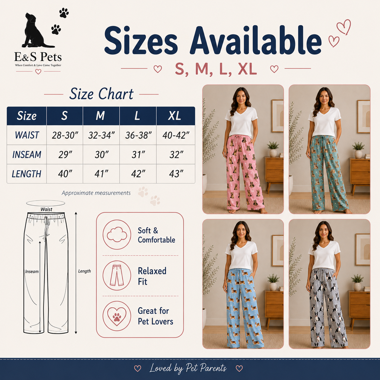 French Bulldog Pajama Bottoms Pet Lover Pajama Pants