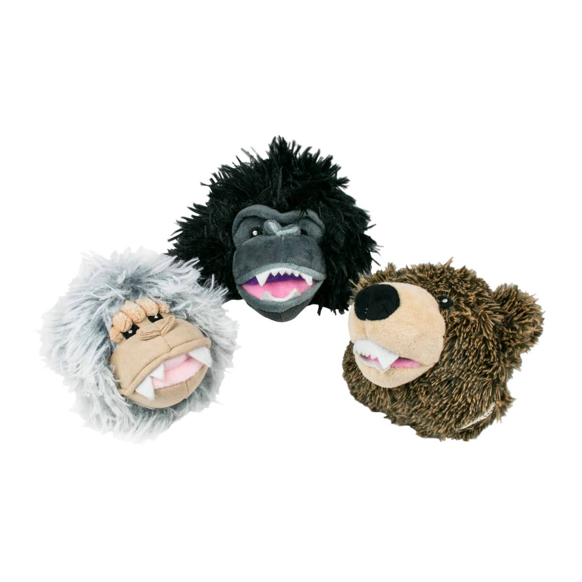 2-in-1 Gorilla Fetch Ball Dog Toy