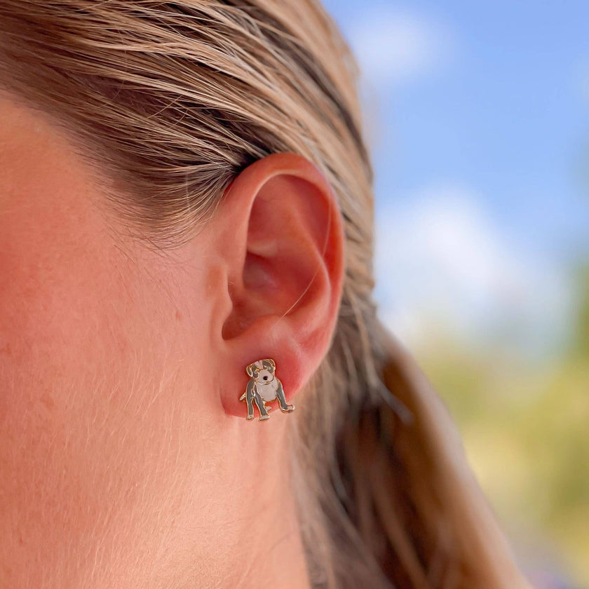 Pitbull Grey Earrings