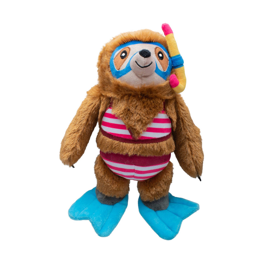 Dog Toy Sloth Swimin With The Fishes Plush Toy