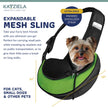 Pet Carrier Expandable Sling For Small Dogs And Cats Green