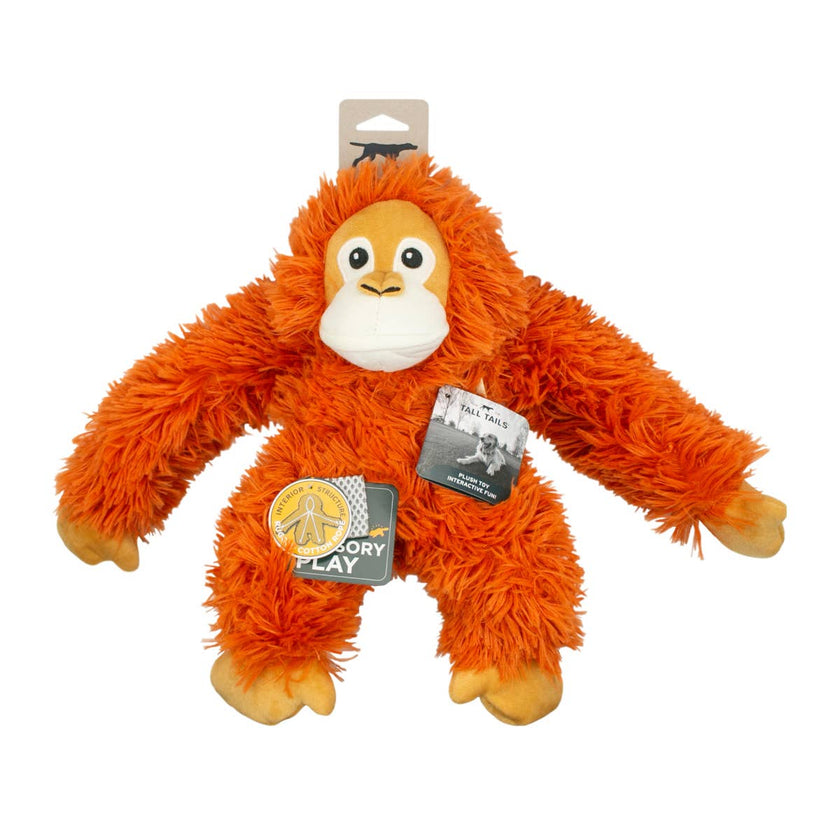 Dog Toy Orangutan Orange Plush Rope Body Toy