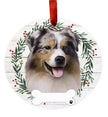 Australian Shepherd Ceramic Wreath Ornament