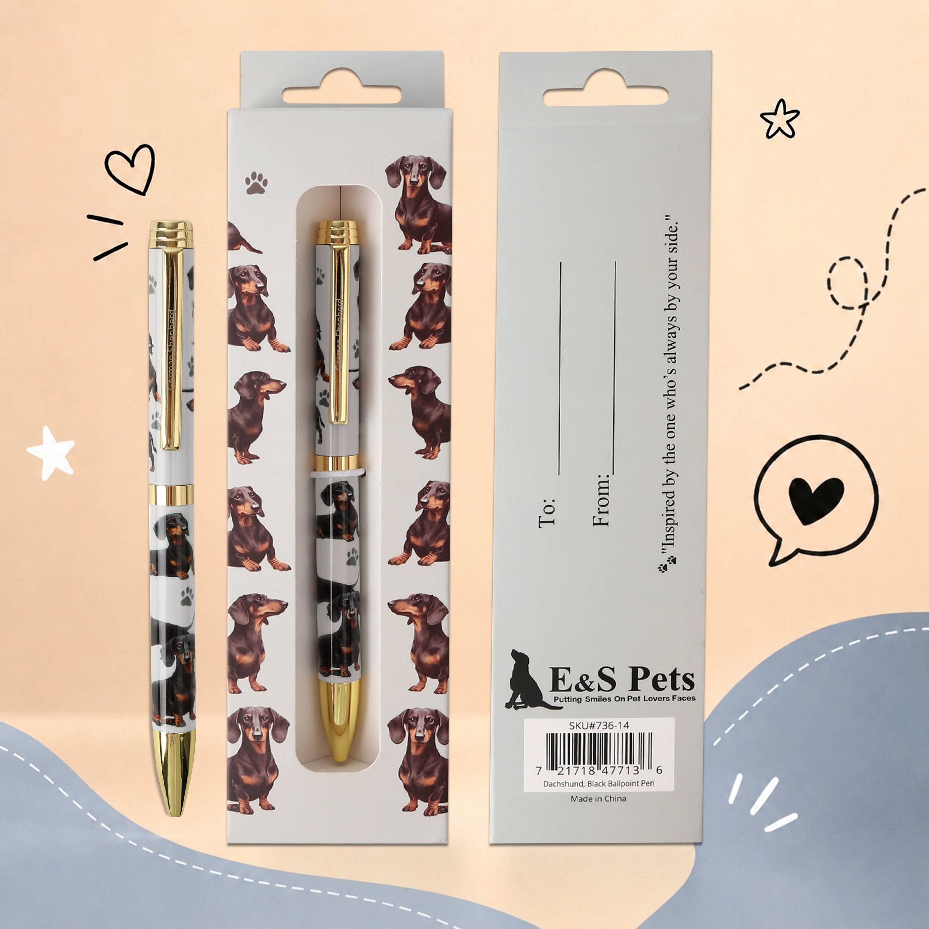 Dachshund Black Pet Lover Ballpoint Pen