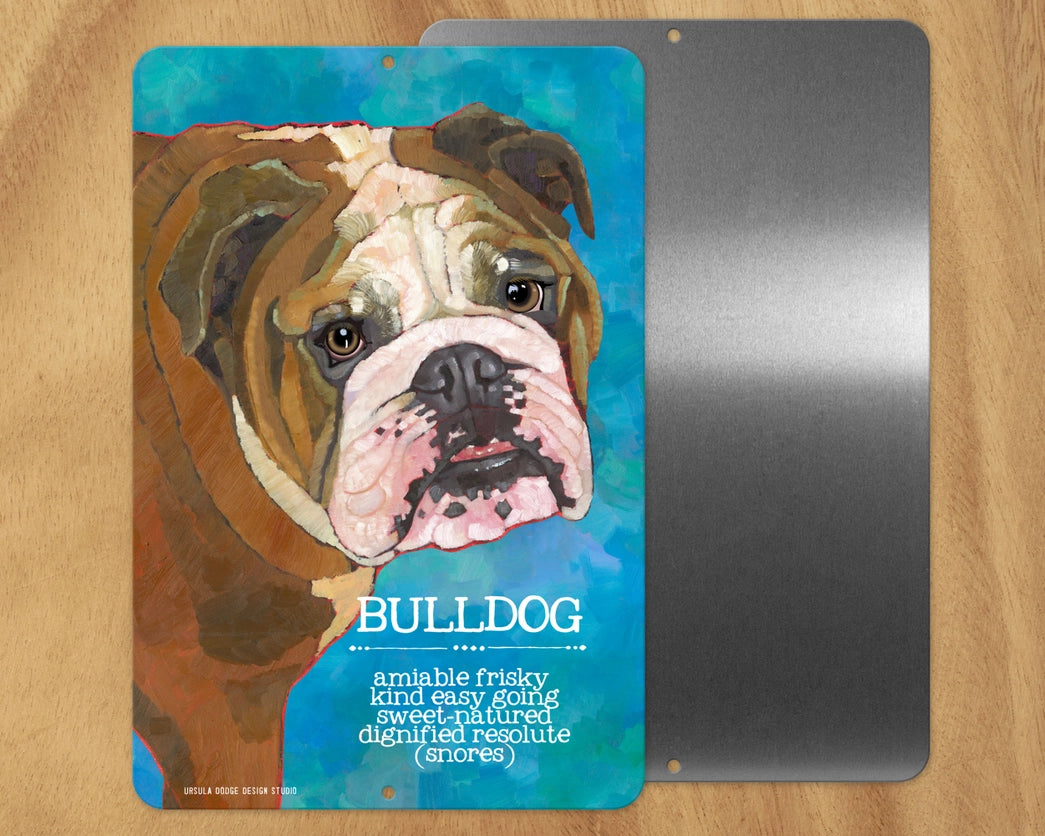 Bulldog (Side Facing) -UD Metal Sign