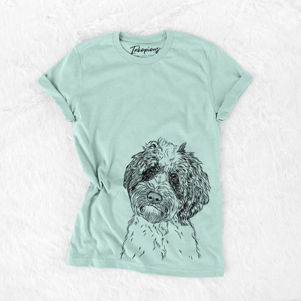 Rooney the Aussiedoodle - Bella Canvas Unisex Crewneck: Heather Sage / Bare (No Glasses) / XL