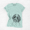 Rooney the Aussiedoodle - Bella Canvas Unisex Crewneck: Heather Sage / Bare (No Glasses) / 2XL