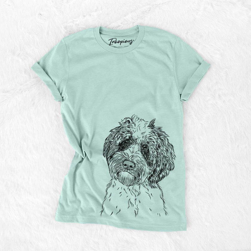*Rooney the Aussiedoodle - Bella Canvas Unisex Crewneck: Heather Sage / Bare (No Glasses) / Large