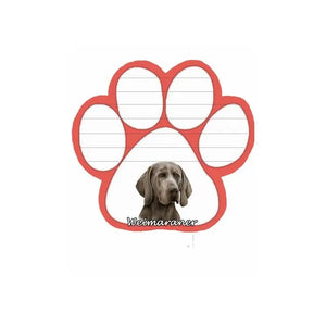 Weimaraner Paw Print Note Pad