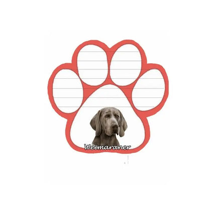 Weimaraner Paw Print Note Pad