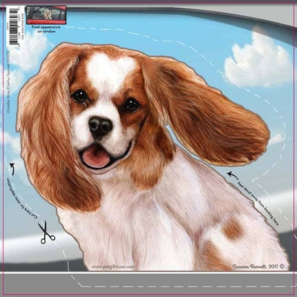 Cavalier King Charles - Dogs On The Move Window Decal