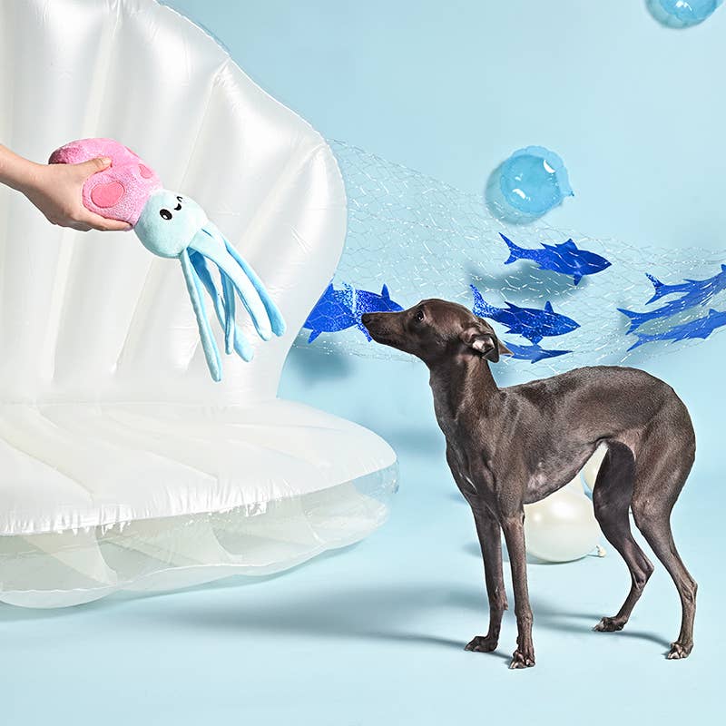 Dog Toy Squid Ocean Pals Plush  Toy