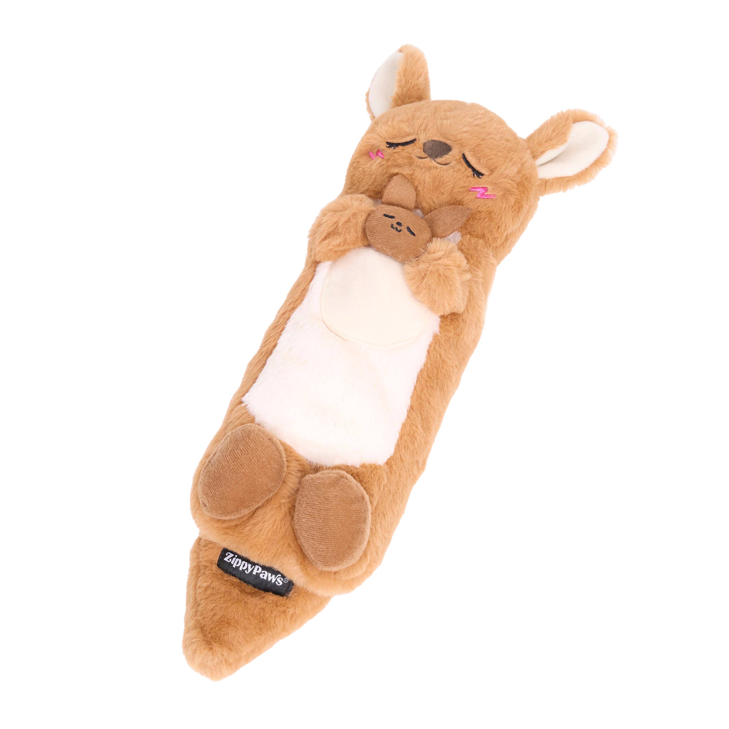 Snooziez with Shhhqueaker - Kangaroo - Silent Dog Toy