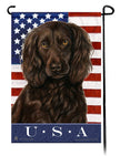 Boykin Spaniel Brown True Blue Garden Flag