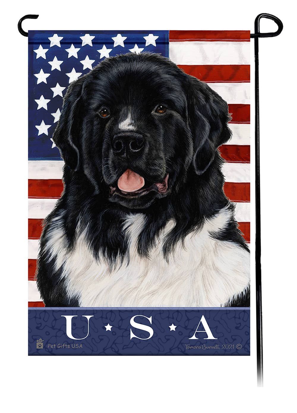 Newfoundland Landseer True Blue Garden Flag