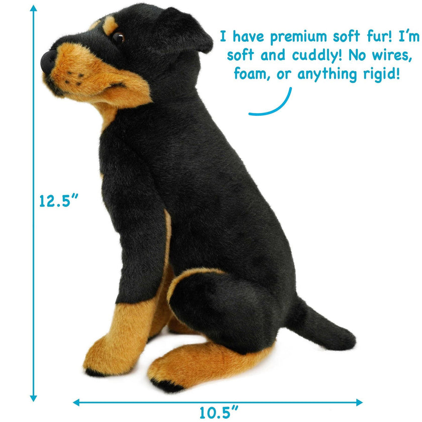 Ronin the Rottweiler | 14 Inch Stuffed Animal Plush