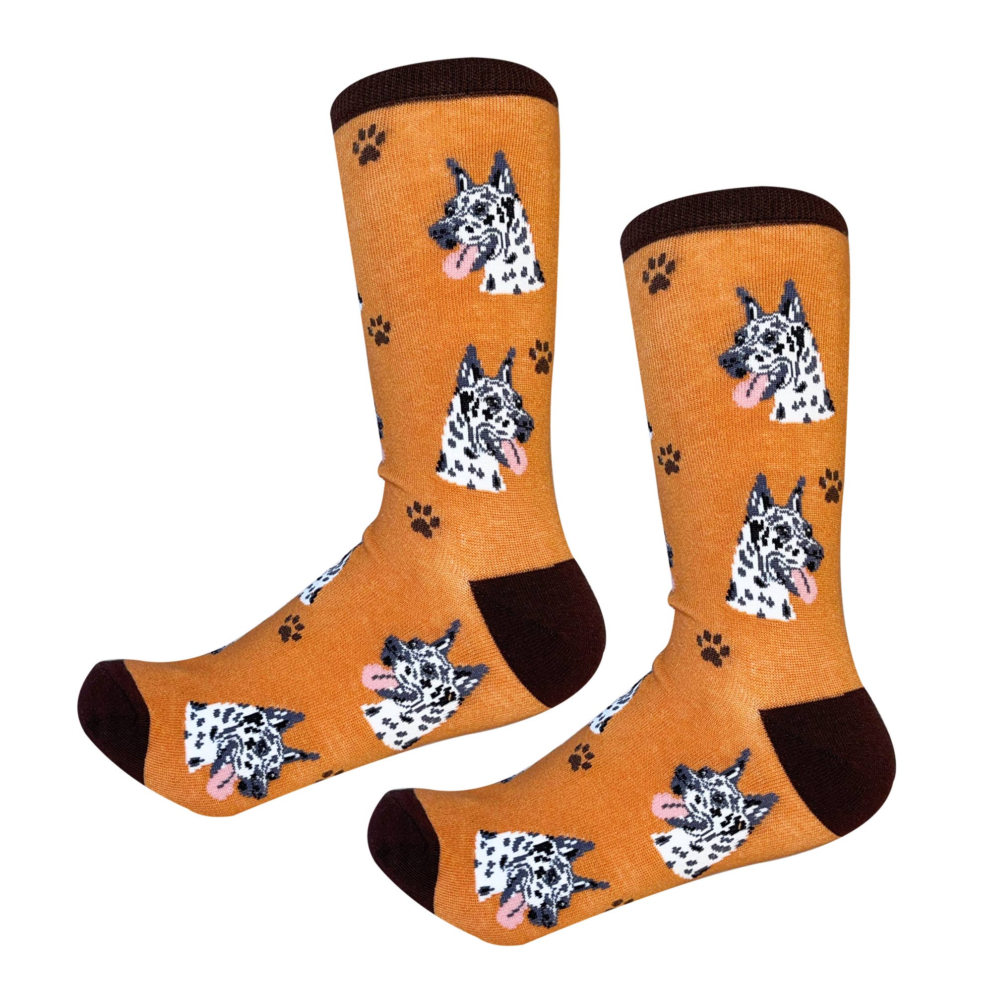 Great Dane, Harlequin Socks - Unisex - Fun Novelty Dog Socks