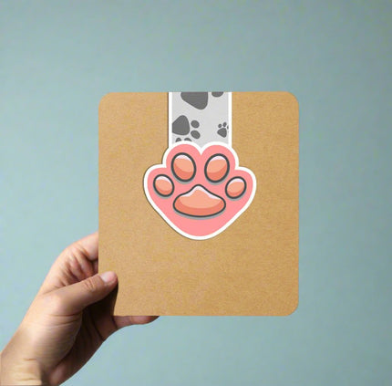 Cat with Goldfish Reversible Magnetic Bookmark